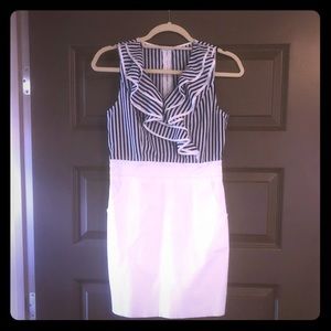 Size small white and navy striped dress